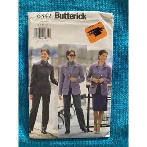 Butterick Sewing pattern 6342 Womens suit Blazer midi skirt sz 12 14 16